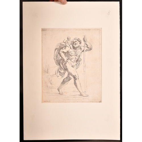 89 - Guido Reni (1575-1642), St. Christopher, etching, plate size 10.5