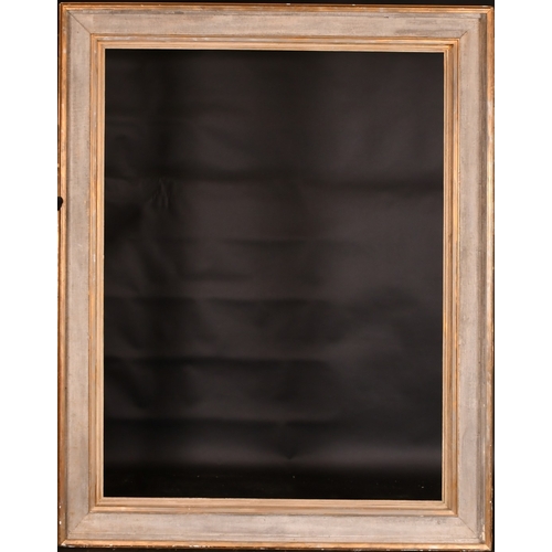 9 - A 20th Century moulded frame, with a painted linen slip and gilded borders, rebate size 48