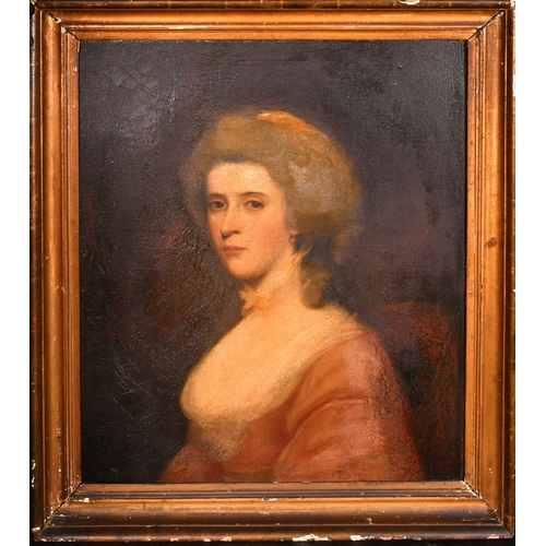 278 - 18th Century English School, a bust length portrait of a lady, oil on 
canvas, 28” x 23” (71 x 58cm)... 