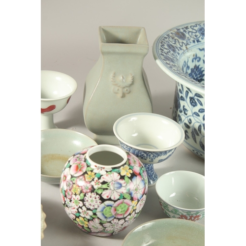 213 - A QUANTITY OF VARIOUS CHINESE PORCELAIN ITEMS, (qty).