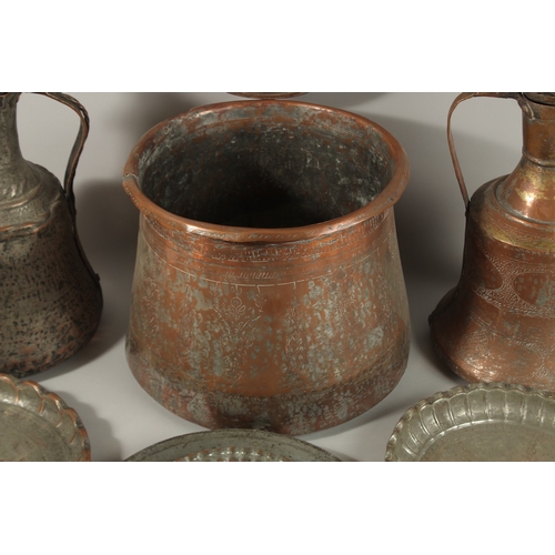 221 - A COLLECTION OF EIGHT VARIOUS TURKISH OTTOMAN METALWORKS, (8).