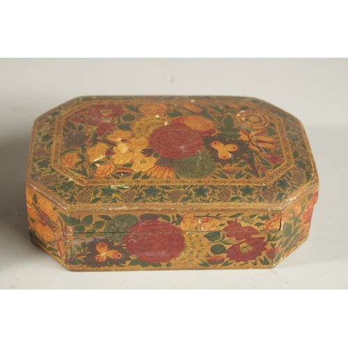 255 - A COLLECTION OF THREE 19TH CENTURY INDIAN KASHMIRI LACQUERED BOXES, (3).