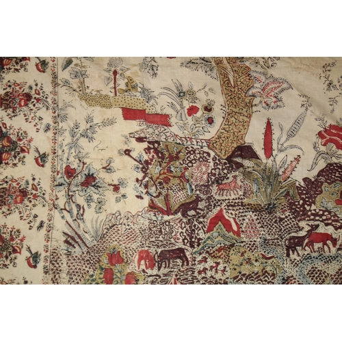 260 - A RARE 18TH - EARLY 19TH CENTURY INDIAN KALAMKARI / PALAMPORI TEXTILE.