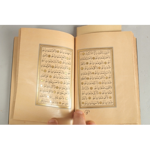 278 - A FINE 19TH CENTURY OTTOMAN DALA'IL AL KHYRAT PRAYER BOOK, beautifully illuminated with miniature pa... 