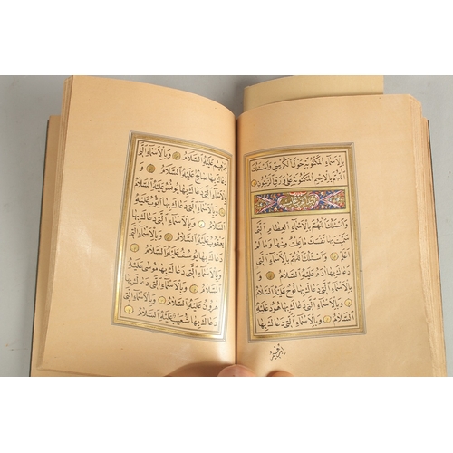 278 - A FINE 19TH CENTURY OTTOMAN DALA'IL AL KHYRAT PRAYER BOOK, beautifully illuminated with miniature pa... 