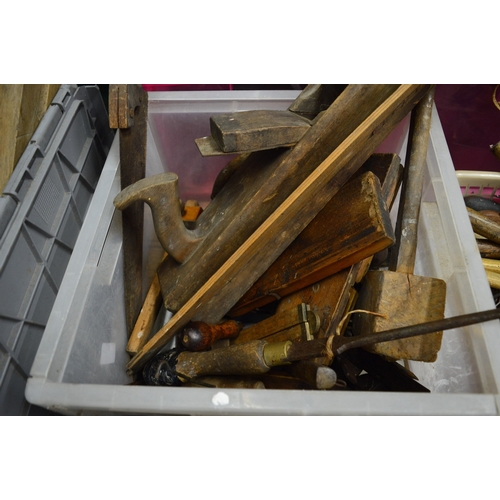 109 - A quantity of old wood working and other tools etc.