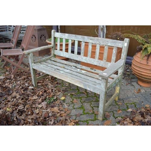 3 - A hardwood garden bench.