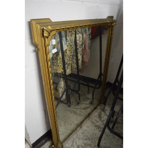 337 - A Victorian gilt framed over-mantel mirror.