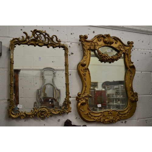 342 - Two decorative gilt framed mirrors.