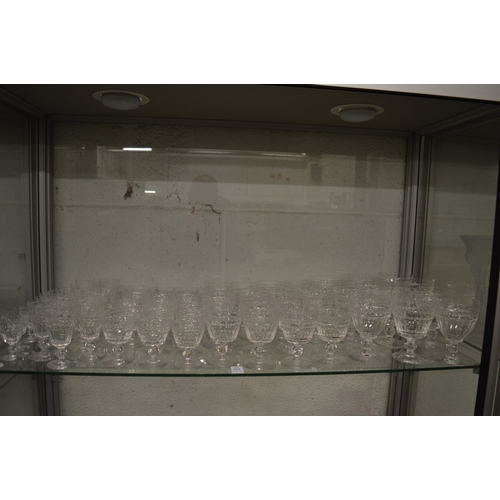 611 - A good comprehensive suite of Stuart cut glass ware.