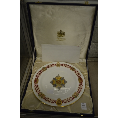 613 - A Spode Commemorative plate for the Order of the Bath, boxed.