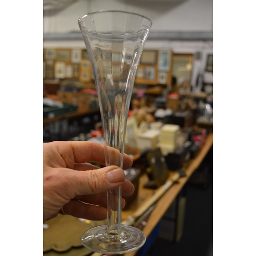 617 - A set of eight conical shaped vases or drinking glasses.