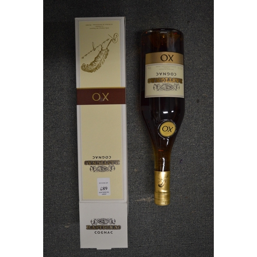 687 - Rastignac XO cognac, one bottle, boxed.