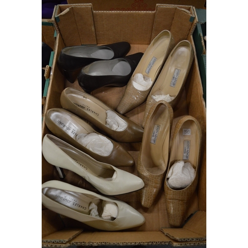 793 - Five pairs of ladies designer shoes, size 6.