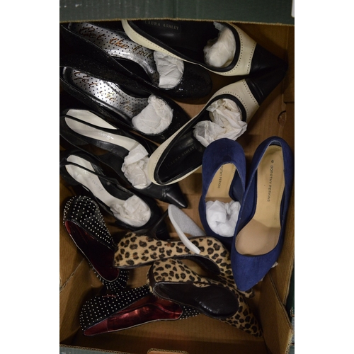 796 - Six pairs of ladies designer shoes, size 6.