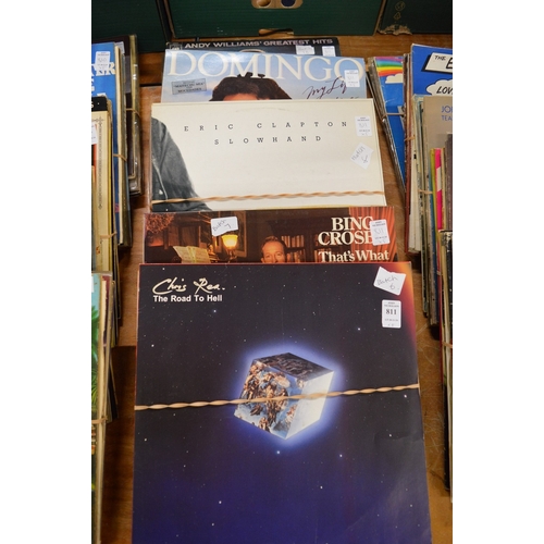 811 - A collection of fifty LP records to include Chris Rea, Barry Manilow, Bing Crosby etc.