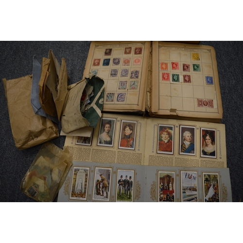 996 - Stamp album and contents, various loose stamps.