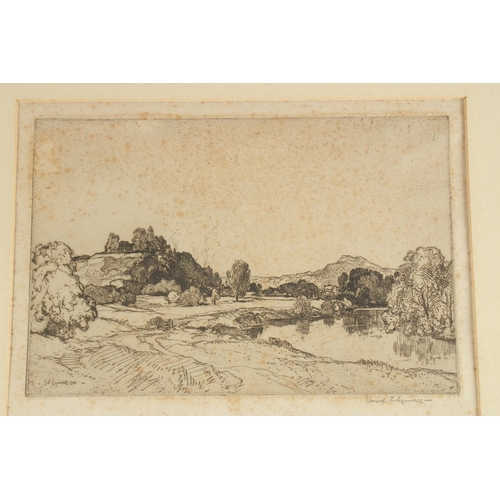 20 - Leonard Russell Squirrell (1893-1979), a river view, etching, signed in pencil, plate size 6.5