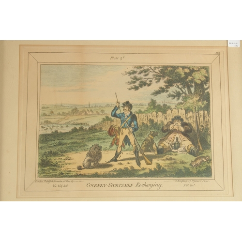 26 - After James Gillray, Cockney Sportsmen, Plates 1 - 4, probably from the Bohn edition, mid-19th Centu... 