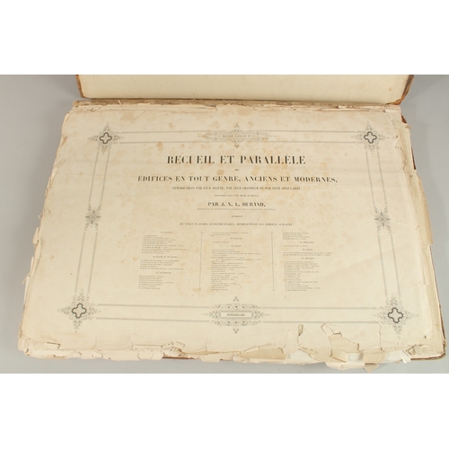 27 - Durand, Jean Nicholas Louis. Recueil et parallele des edifices de tout genre, folio, Bruxelles: Meli... 