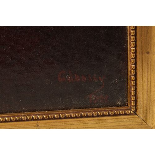 290 - CASSIDY. A study of a decorative pipe and tobacco pouch (possibly American Indian). Oil on canvas, s... 