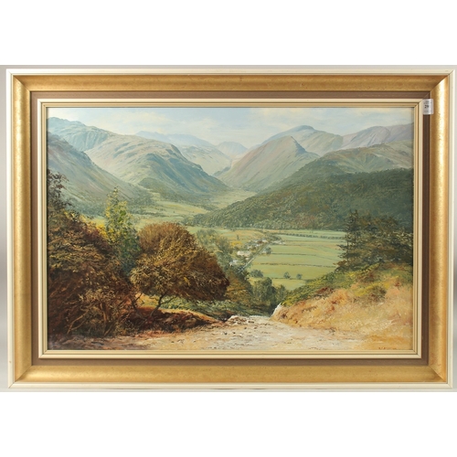 291 - ARTHUR TERRY BLAMIRES. Borrowdale from The Rosthwaite - Watendlath Track. Oil on board, signed, sign... 