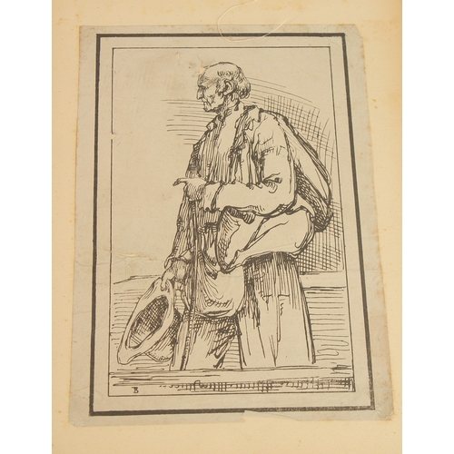 3 - Thomas Barker of Bath, a group of 6 pen lithos of figural subjects, early 19th century, each 9.5