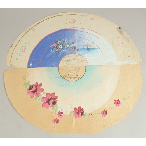 30 - Early 20th Century Spanish School. A Design for a Fan, Watercolour, Stamped and inscribed, Shaped, u... 