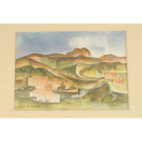 33 - Paul D'Aguilar (1927 - 2018) British. Figures in a Continental Landscape, Watercolour. Signed and da... 