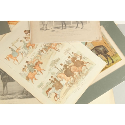 34 - A FOLDER OF VARIOUS SPORTING COLOUR PRINTS, Famous Racehorses (28).