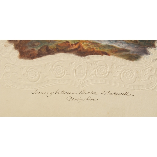 5 - 19th Century English School, 'On the Derwent, Derbyshire', watercolour, inscribed, oval, 4