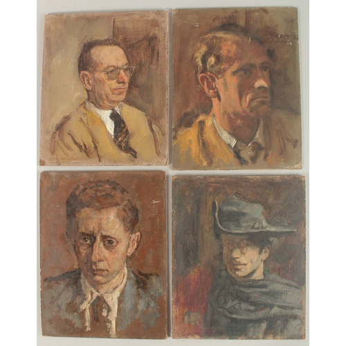 515 - GEORGE WEISSBORT (1928 - 2013). Four studies of men head and shoulders. One signed and dated 1965. U... 