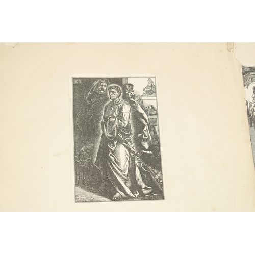 89 - A collection of ten Pre-Raphaelite wood engravings on India paper, unframed. (AF) (10).