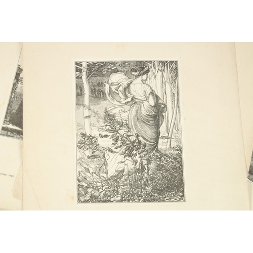 89 - A collection of ten Pre-Raphaelite wood engravings on India paper, unframed. (AF) (10).