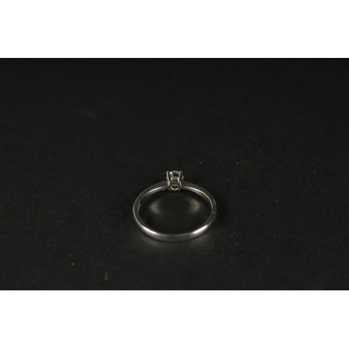 1048 - A 9CT WHITE GOLD RBC DIAMOND SOLITAIRE RING, boxed. Diamond 0.25ct.