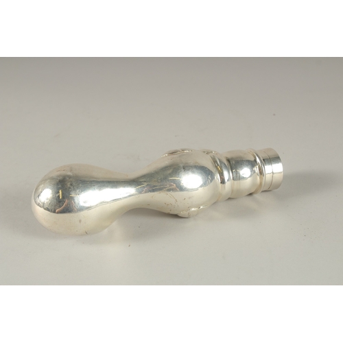 1128 - A SILVER-PLATED SNOWMAN ICE CREAM SCOOP.