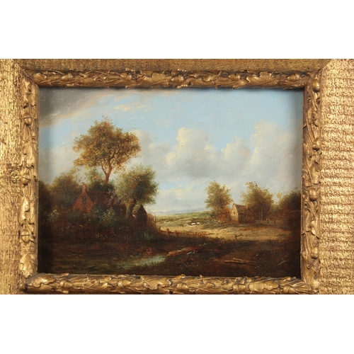 1223 - PATRICK NASMYTH (1787-1831) BRITISH. English landscape, a farm amidst trees with distant view. Oil o... 