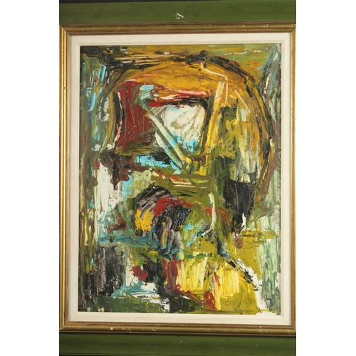 1227 - CARENZA 72 SPEERUM. Abstract oil. Signed on board. 20