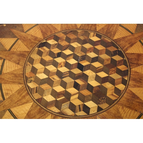 501 - A SUPERB OCTAGONAL INLAID WORK TABLE, Attributed to RALPH TURNBULL, CIRCA. 1820, inlaid with exotic ... 