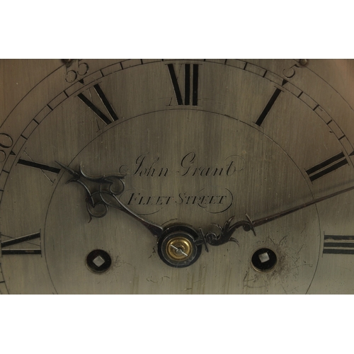 654 - A VERY GOOD REGENCY MAHOGANY BRACKET CLOCK, CIRCA. 1810, by JOHN GRANT, FLEET STREET, with silent an... 