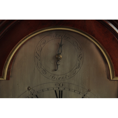 654 - A VERY GOOD REGENCY MAHOGANY BRACKET CLOCK, CIRCA. 1810, by JOHN GRANT, FLEET STREET, with silent an... 