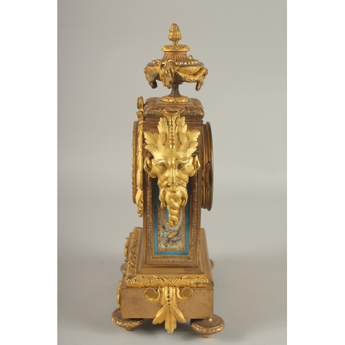 657 - A GOOD LOUIS XVI STYLE ORMOLU MANTLE CLOCK by MIROY REQUIE, PARIS & LONDON, No. 734, striking on a s... 