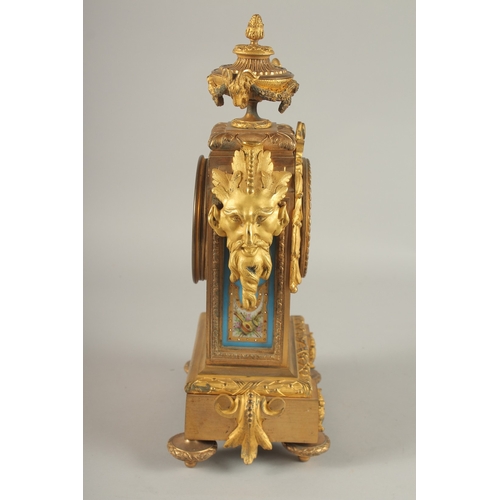 657 - A GOOD LOUIS XVI STYLE ORMOLU MANTLE CLOCK by MIROY REQUIE, PARIS & LONDON, No. 734, striking on a s... 