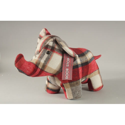 741 - A WOOLLEN DOORSTOP, ELEPHANT.