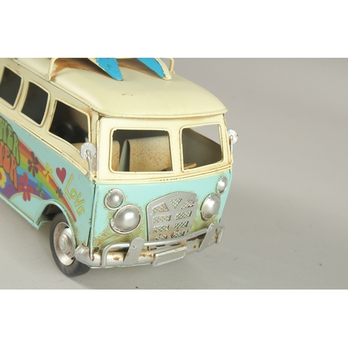 752 - A TIN PLATE SURFING CAMPER VAN.