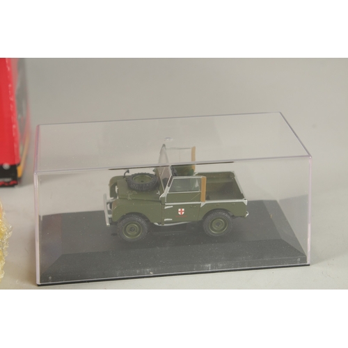 805 - DINKY TOYS 7.2 HOWITZER No.  693, boxed. A miniature Jeep Militaire 24M, a Corgi Jeep and a BRITANNI... 