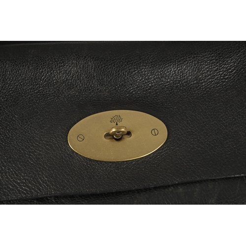 815 - A LADIES' BLACK MULBERRY BAG. 13ins long.