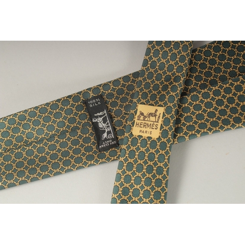 816 - TWO HERMES SILK TIES.