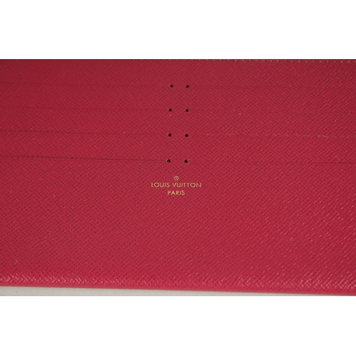 841 - A LOUIS VUITTON LEATHER CARD HOLDER 7ins x 4ins, and a HERMES NOTEBOOK 5.25ins x 4ins.