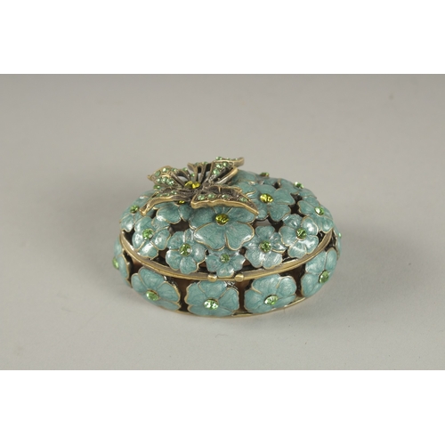 947 - AN ENAMEL TRINKET BOX.